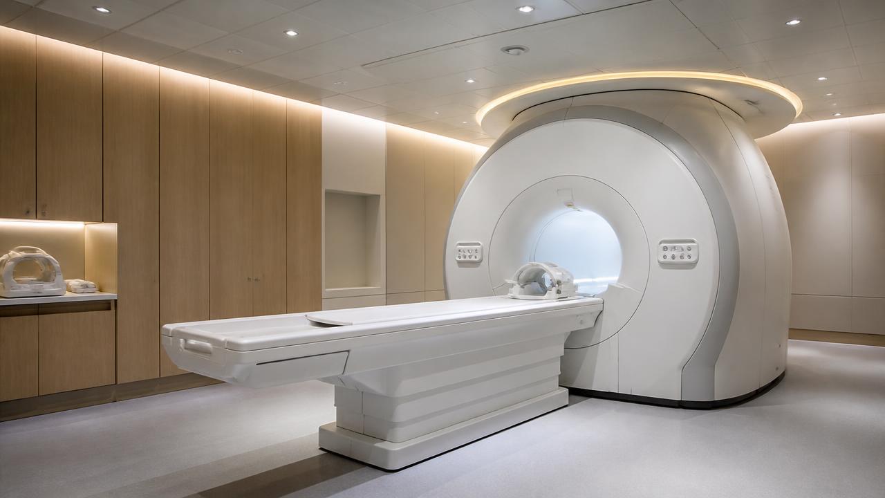 Sala di risonanza magnetica con tecnico alla consolle