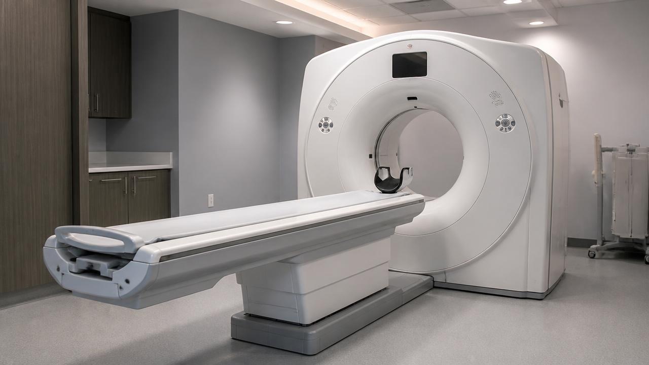 Specialista che analizza immagini TC e RMN del piede su monitor diagnostico