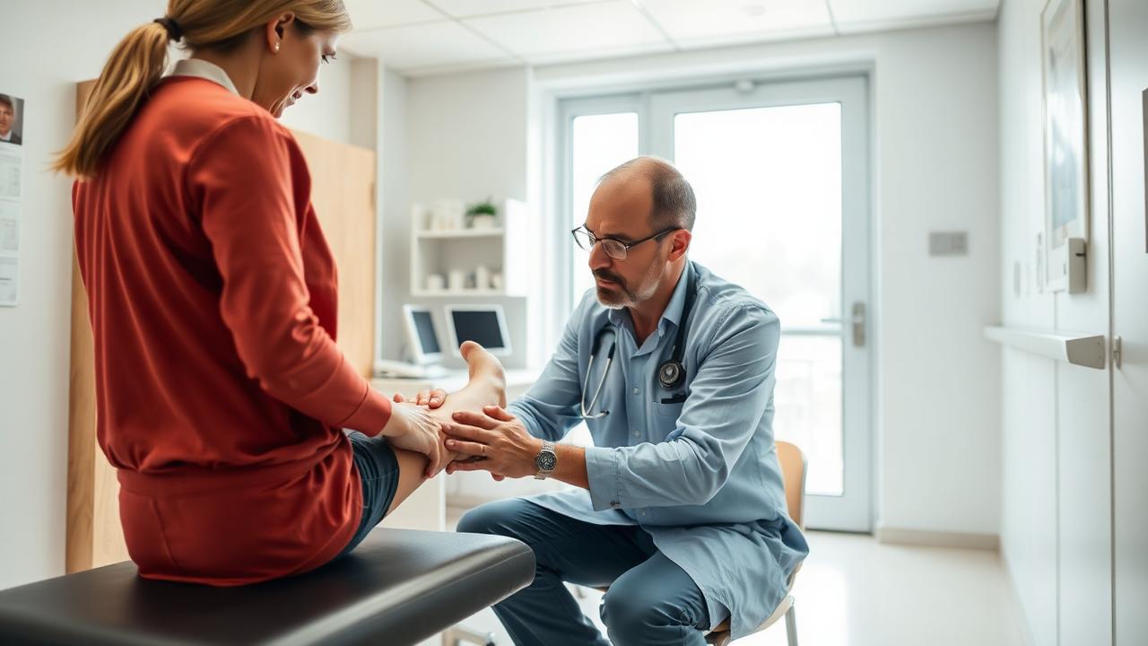 Visita specialistica della caviglia con valutazione clinica in ambulatorio
